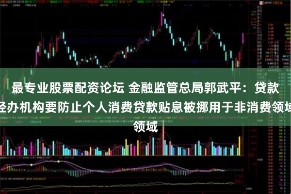 最专业股票配资论坛 金融监管总局郭武平：贷款经办机构要防止个人消费贷款贴息被挪用于非消费领域